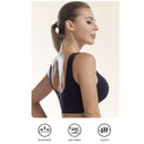 Slip-On Wireless Seamless Padded Bralette Comfort Bra - Black