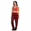 His & Hers Pajamas Bottoms Red Tartan