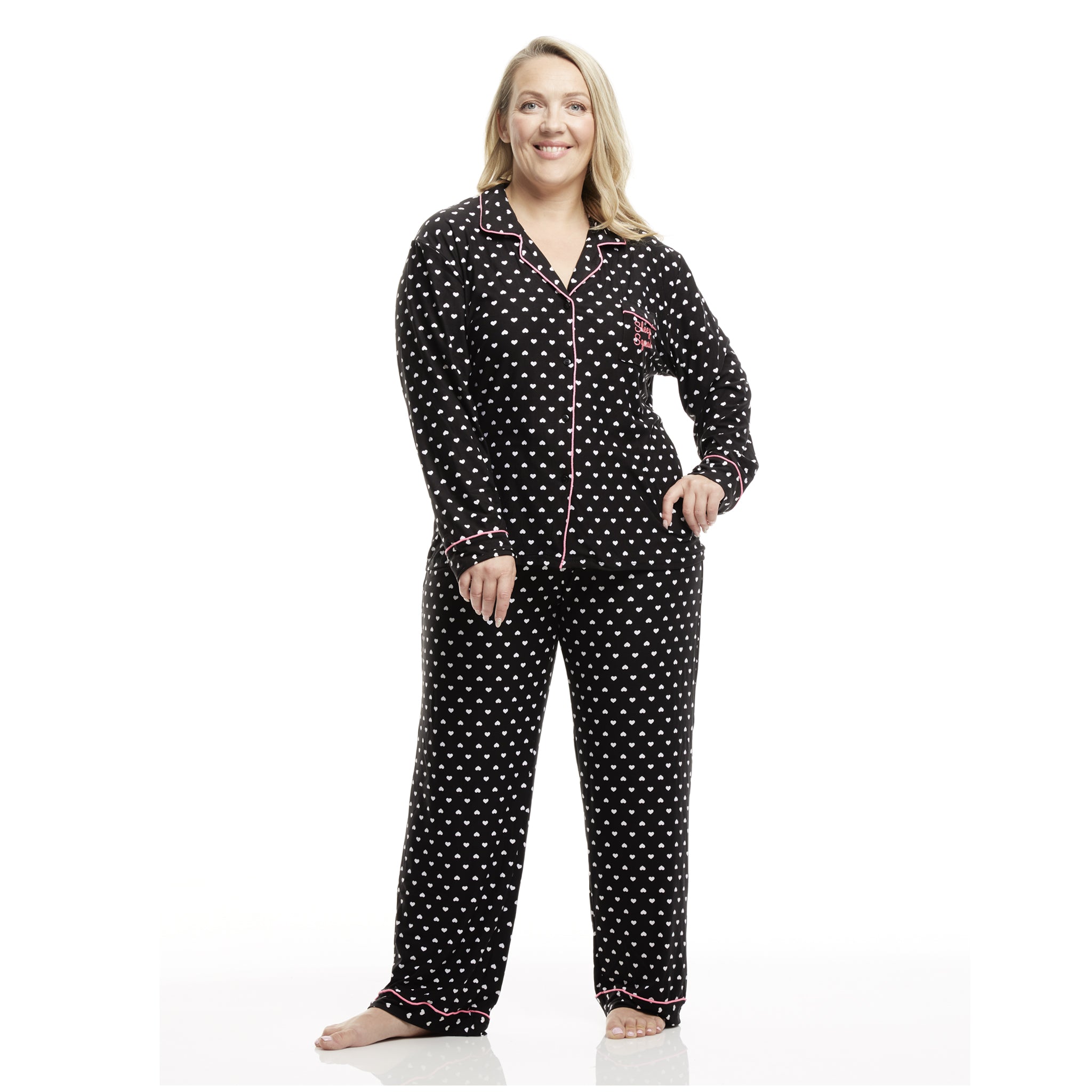 Women Sleepwear Set, Two Piece Pullover Top Stripes Pants Women Christmas  Pajama Set for Daily Life (XXXL) Black at  Women's Clothing store
