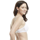 Underwire Push-Up Bra with Full Coverage and Padded Cups with Lace Wings
