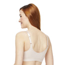 Carole Martin Wirefree Crossover Dual Front Closure Comfort Bra-Beige