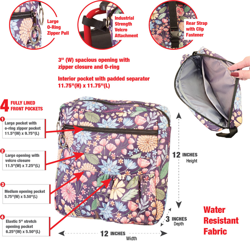 Sac de mobilité Organisateur multi-poches pour aides à la mobilité