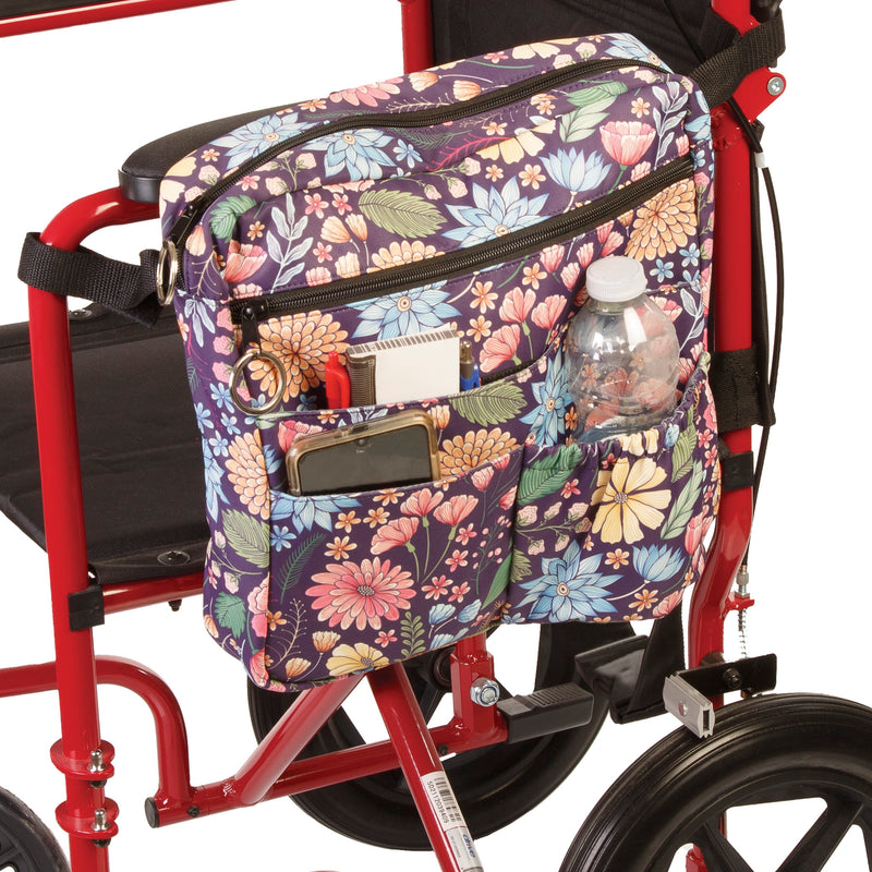 Multi Pocket Organizer 6-Fully-lined pockets For mobility aids: walkers, rollators, wheelchairs and scooters