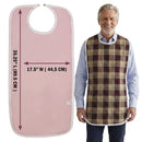 Adult Waterproof Bib | Extra Long Washable Bib with Full Lap Protection Style