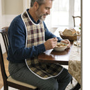 Adult Waterproof Bib | Extra Long Washable Bib with Full Lap Protection Style