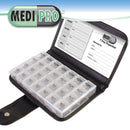 MEDI PRO 7-Day Black Wallet Pill Organizer with 28 Compartments