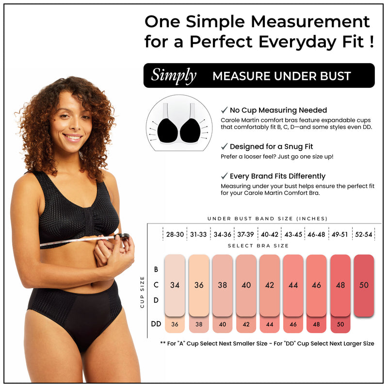 Carole Martin Comfort Bra Size Chart