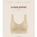 Slip-On Wireless Seamless Padded Bralette Comfort Bra - 24 Hour support