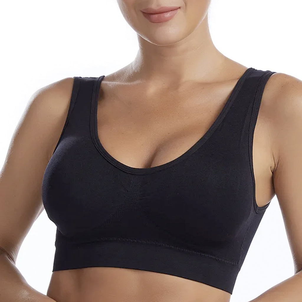 Coobie Women's Full Coverage Seamless Bra with Removable Padded for Everday  Comfort (X-Large, Charcoal)