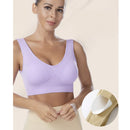 Slip-On Wireless Seamless Padded Bralette Comfort Bra - Lavender