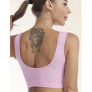 Slip-On Wireless Seamless Padded Bralette Comfort Bra - Pink