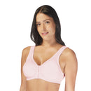 Carole Martin Full Freedom Front Closure wirefree Cotton Comfort Bra- Pink