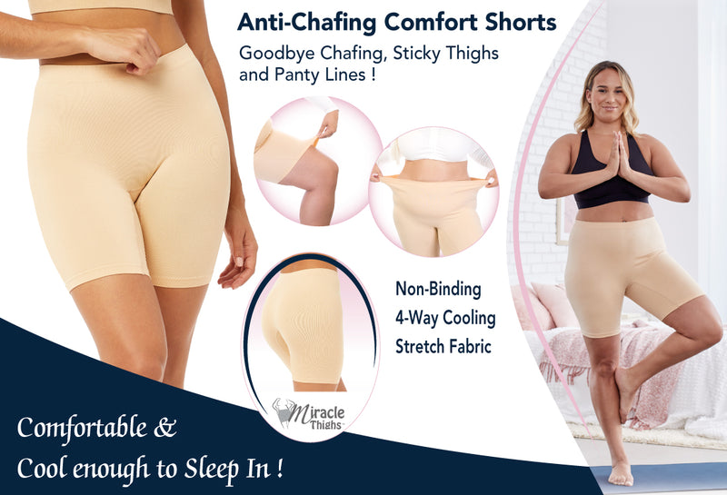 Anti-Chafing Slip Shorts Non-Binding 4 Way Stretch Shapewear