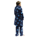Robe de chambre à capuche et pantalon de pyjama pour enfants avec imprimé d'hockey