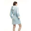 Women's Mid-thigh Hooded Plush Zippered Lounger