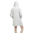 Women's Mid-thigh Hooded Plush Zippered Lounger