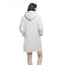 Women's Mid-thigh Hooded Plush Zippered Lounger