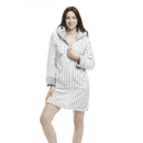 Women's Mid-thigh Hooded Plush Zippered Lounger