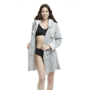 Women's Mid-thigh Hooded Plush Zippered Lounger