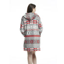 Women's Mid-thigh Hooded Plush Zippered Lounger