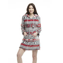 Women's Mid-thigh Hooded Plush Zippered Lounger