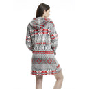 Women's Mid-thigh Hooded Plush Zippered Lounger