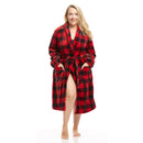 Women's Shawl Collar Full Length Soft Fleece Bath Robe