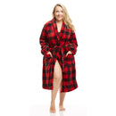 Women's Shawl Collar Full Length Soft Fleece Bath Robe