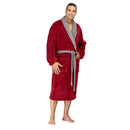 Men Bath Robe Soft Fleece Shawl Collar Style 9510