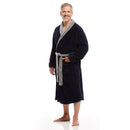 Men Bath Robe Soft Fleece Shawl Collar
