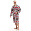 Men Bath Robe Soft Fleece Shawl Collar Style 9510
