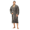 Men Bath Robe Soft Fleece Shawl Collar Style 9510