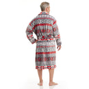 Men Bath Robe Soft Fleece Shawl Collar XOXO
