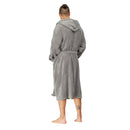 Men Hooded Bathrobe Grey