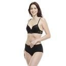 Soutien-gorge push-up à armatures avec couverture complète et bonnets rembourrés avec détails en dentelle
