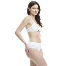 Soutien-gorge push-up à armatures avec couverture complète et bonnets rembourrés avec ailes en dentelle