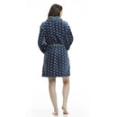 Women's Polka Dot Plush Shawl Collar 3/4 Length Bath Robe