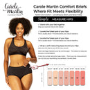 Carole Martin Leakproof Dual Action Underwear -  2 in 1 Incontinence and Period Panties Brief Size Chart