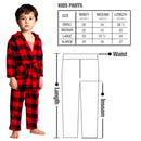 Kids Buffalo Plaid Hooded Robe & PJ Pants – Family Matching Christmas Set