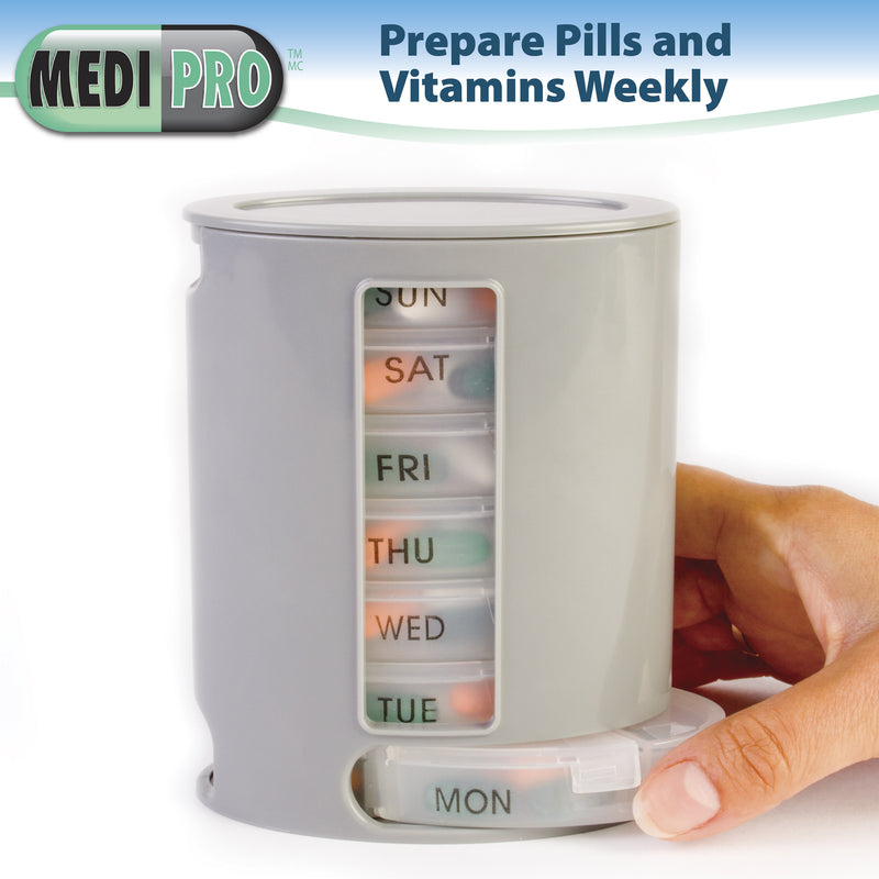 MediPro 7 Day Stackable Pill & Vitamin Organizer