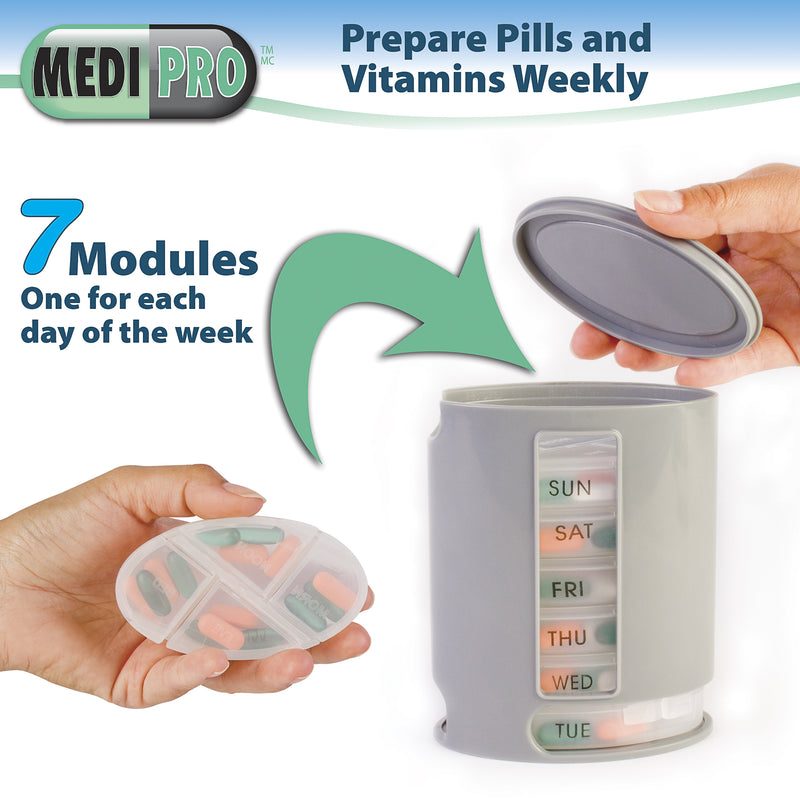 Planificateur de pilules et vitamines MediPro 7 Jours