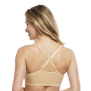 Carole Martin Slip-ON Seamless Padded Crossover Bra - Beige