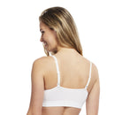 Carole Martin Slip-ON Seamless Padded Crossover Bra - White