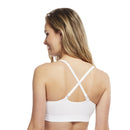 Carole Martin Slip-ON Seamless Padded Crossover Bra - White