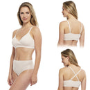 Seamless Padded Slip-On Crossover Comfort Bra