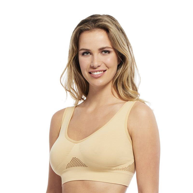 Women'S Wireless Bra With Cooling, Seamless Smooth Comfort