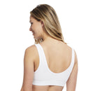 Carole Martin Full Freedom Front Closure Cotton Comfort Bra- White