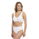 Carole Martin Full Freedom Front Closure Cotton Comfort Bra- White