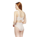 Carole Martin Wirefree Crossover Dual Front Closure Comfort Bra-Beige