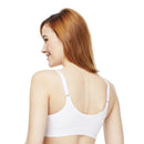 Carole Martin Wirefree Crossover Dual Front Closure Comfort Bra-White